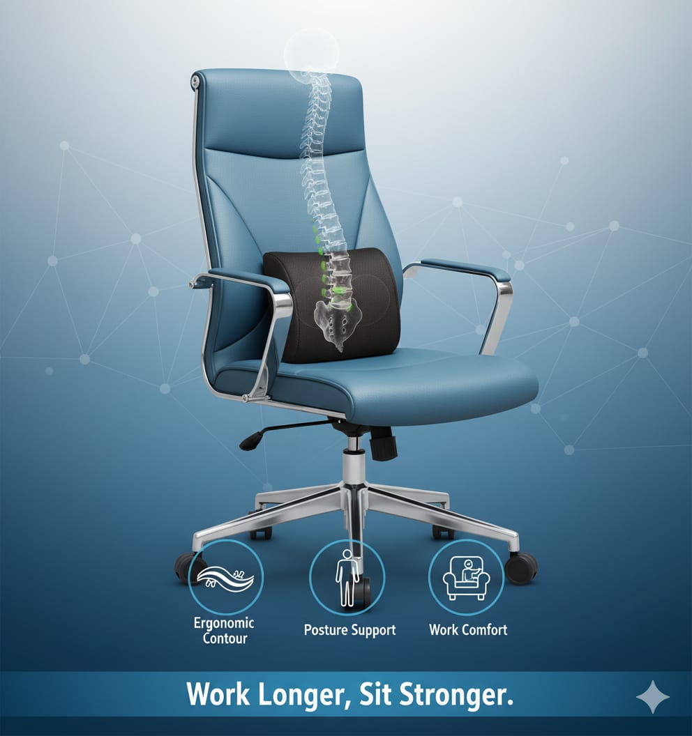 Fridup Back Support Cushion for Home & Office