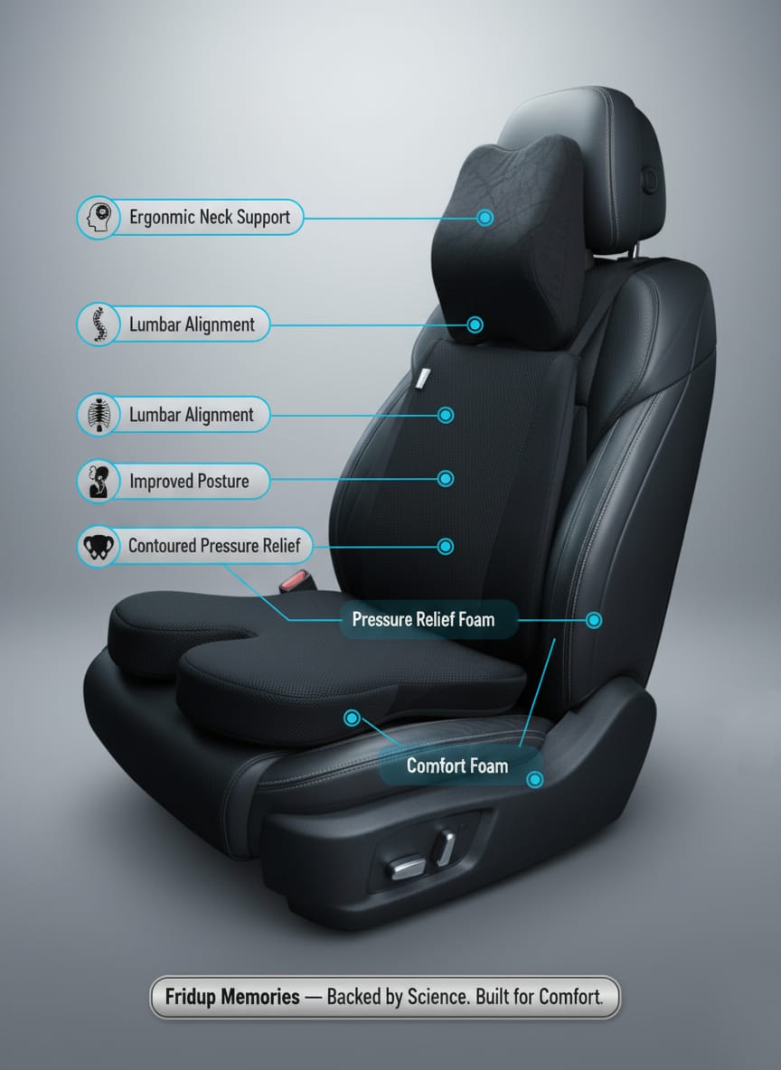 Fridup Ultimate Car Seat Cushion Combo