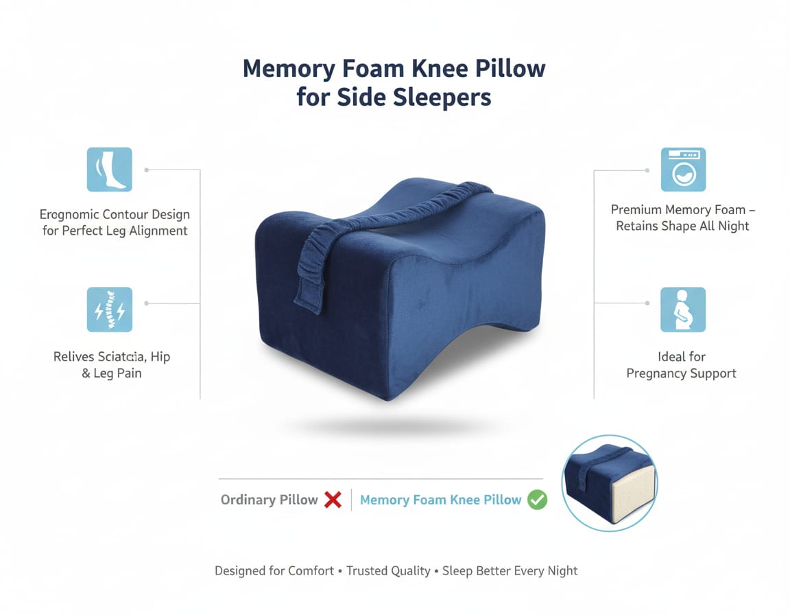 Fridup Memory Foam Knee Pillow