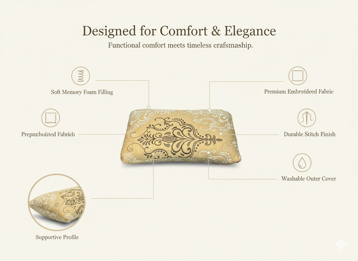 Fridup Memory Foam Bone Shape Pillow