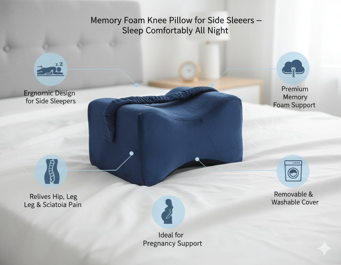 Fridup Memory Foam Knee Pillow