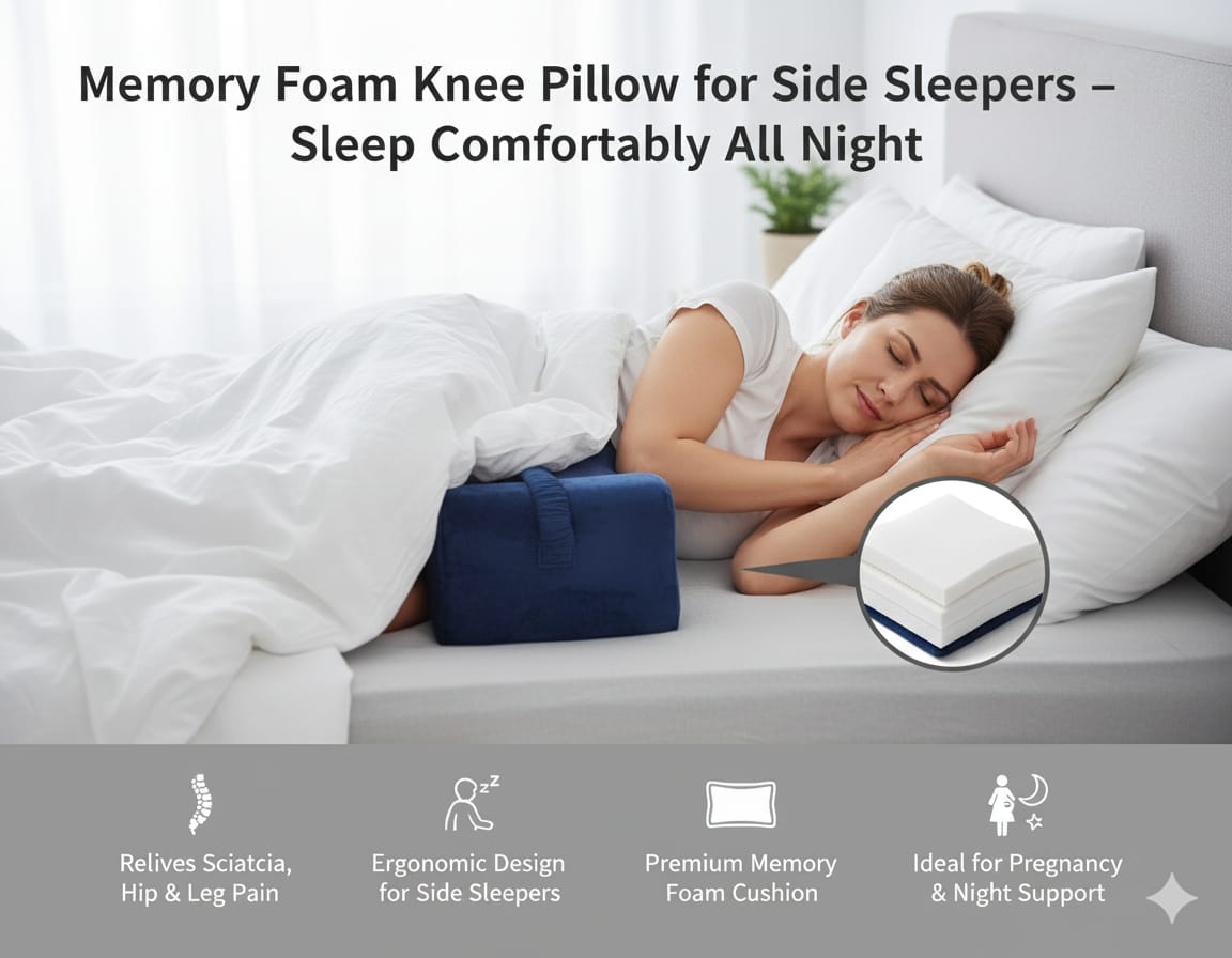 Fridup Memory Foam Knee Pillow