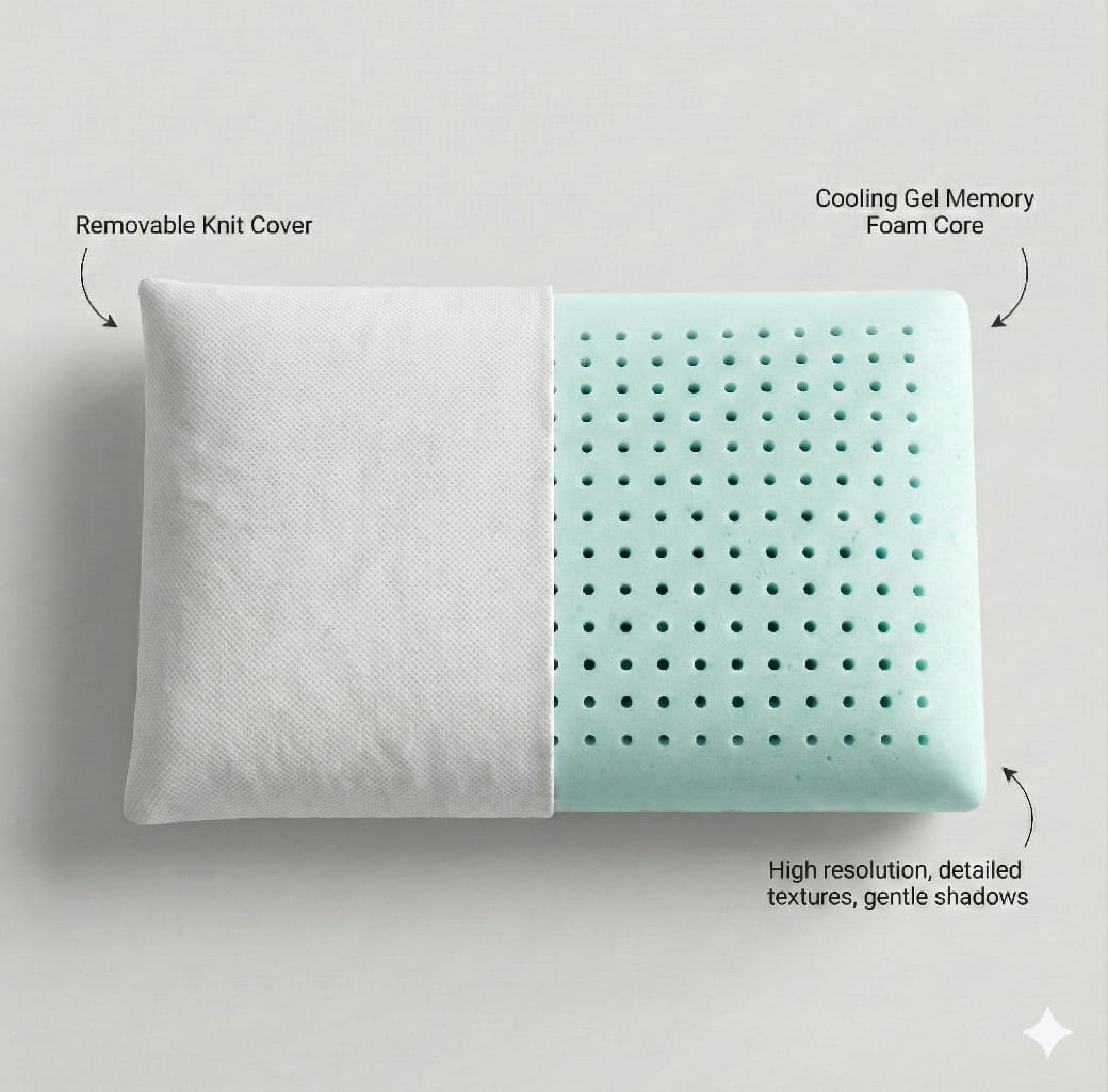 Fridup Memory Foam Standard Gel Pillow