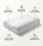 Fridup Standard Gel Memory Foam Contour Pillow