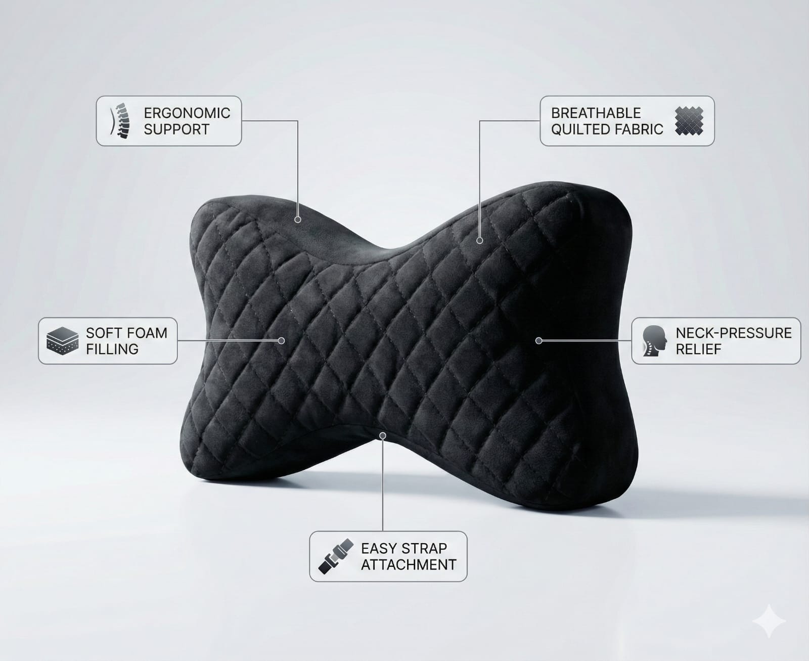 Fridup Bone Shape Car Headrest Cushion