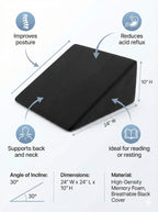 Fridup Bed Wedge Pillow Black