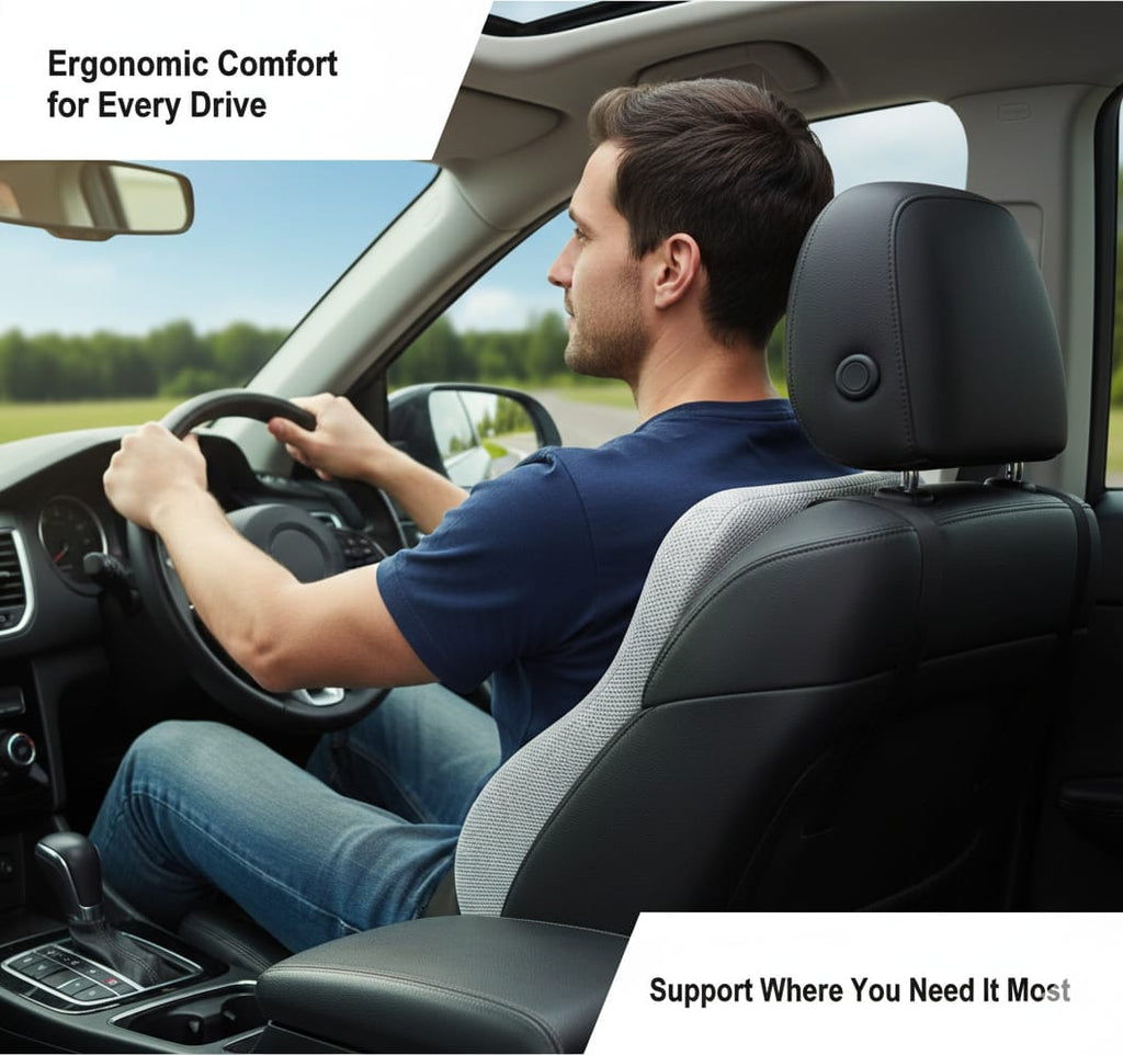 Car Backrest Cushion – Lumbar Support for Long Drives