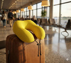 Travel Neck Pillow Yellow – Memory Foam Support for Flights & Road Trips