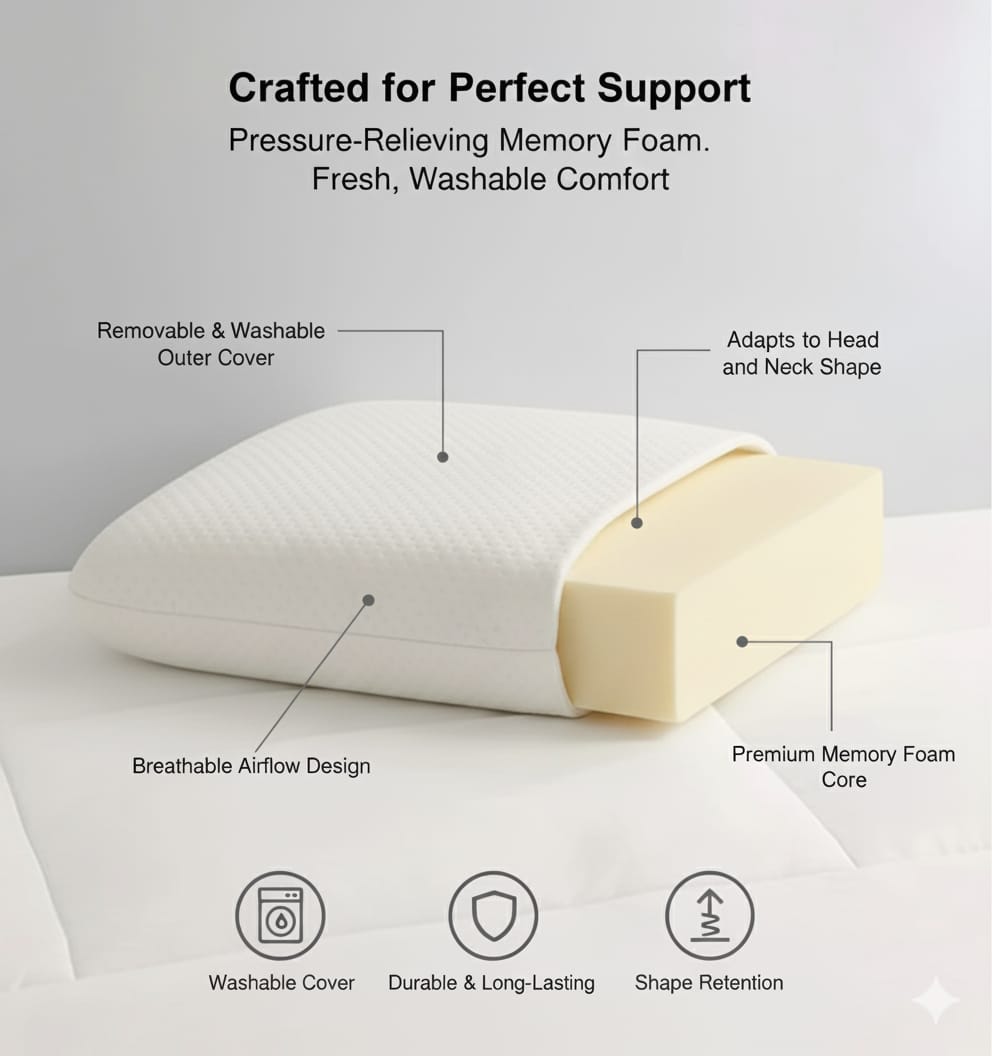 Fridup Premium Memory Foam Baby Pillow