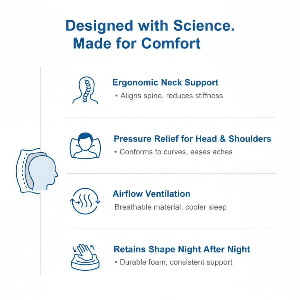 Fridup Premium Memory Foam Baby Pillow