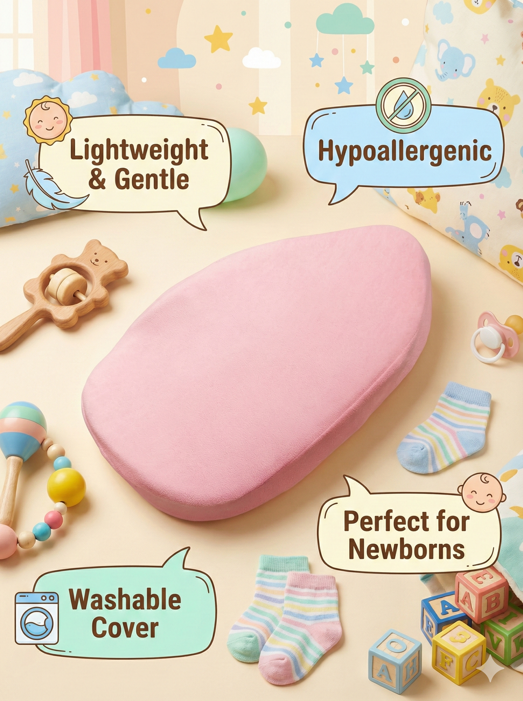 Fridup Memory Foam Baby Pillow